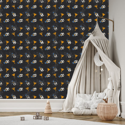 Wallpaper Sport Soccer Ball For Boy's Room