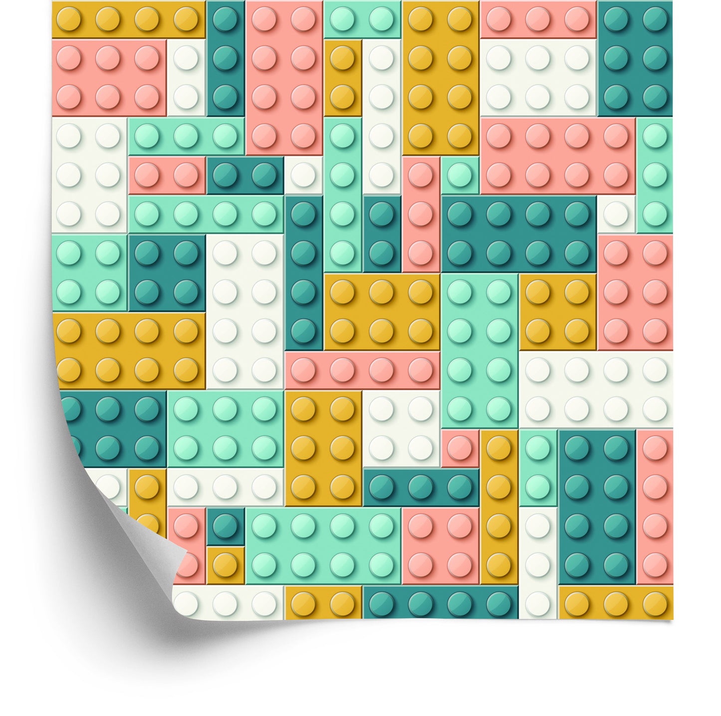 Wallpaper Pastel Blocks For Boy's Room