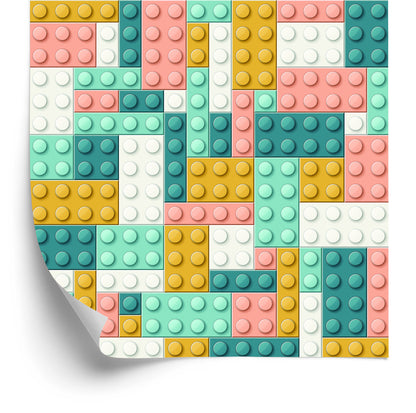 Wallpaper Pastel Blocks For Boy's Room