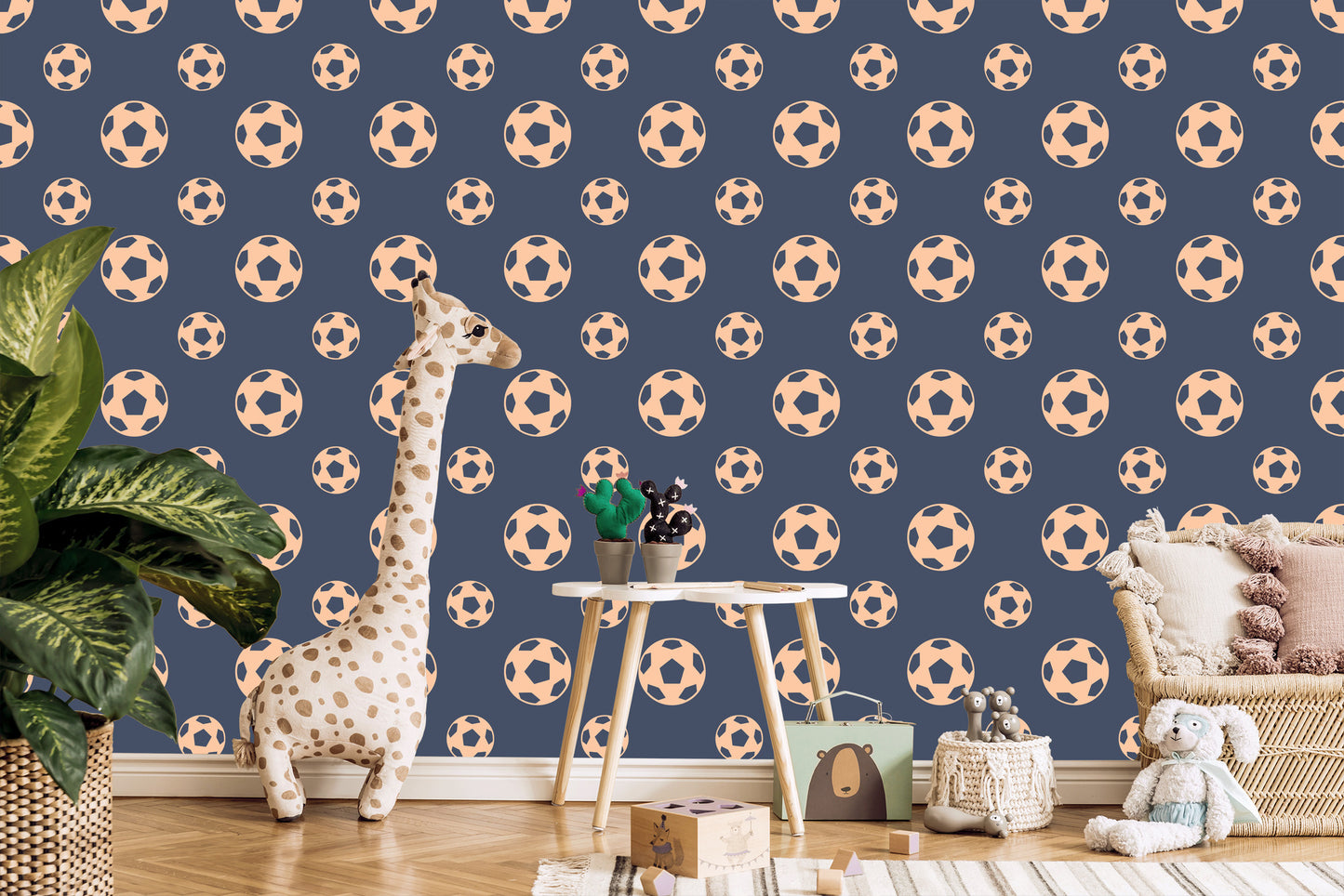Wallpaper For Boy's Soccer Sport Room