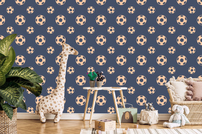 Wallpaper For Boy's Soccer Sport Room