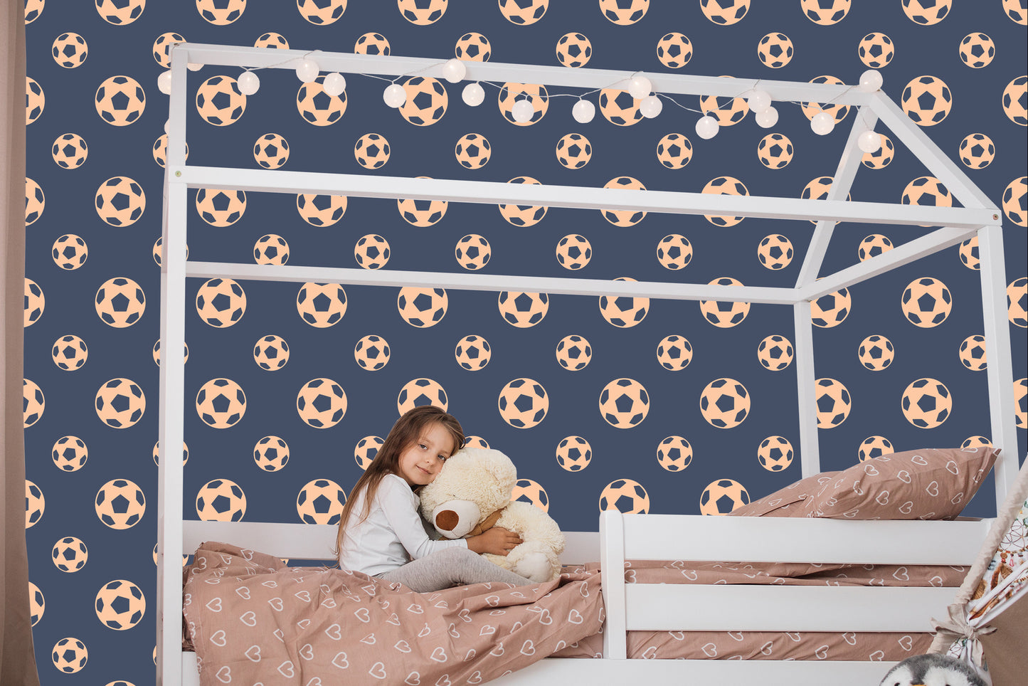 Wallpaper For Boy's Soccer Sport Room