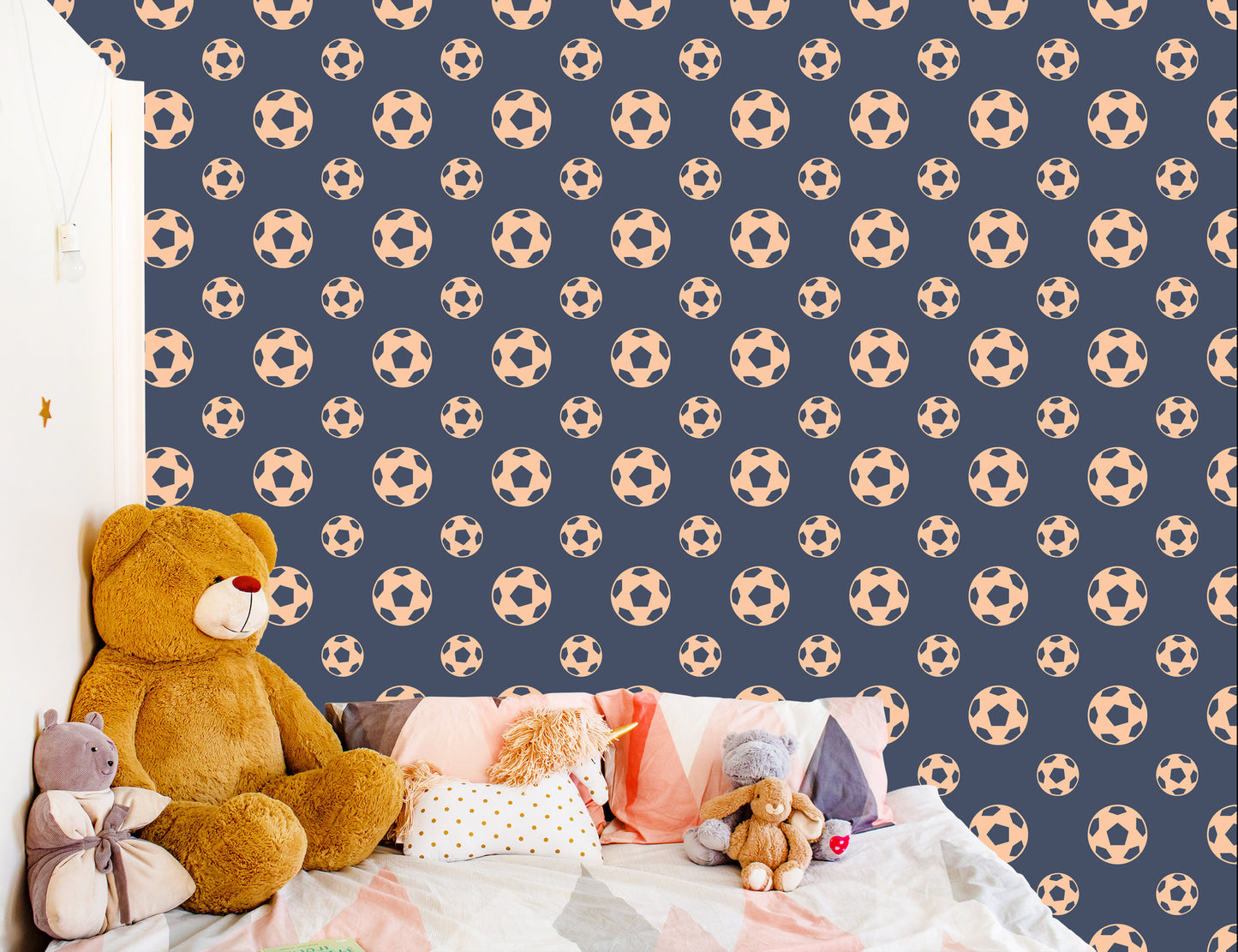 Wallpaper For Boy's Soccer Sport Room