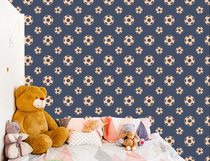 Wallpaper For Boy's Soccer Sport Room