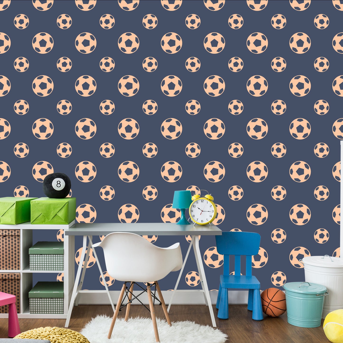 Wallpaper For Boy's Soccer Sport Room