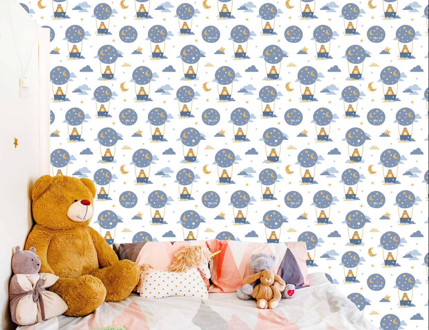 Wallpaper Star Bears Balloons For Boy