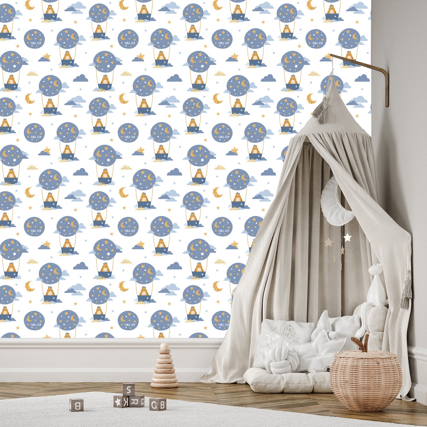 Wallpaper Star Bears Balloons For Boy