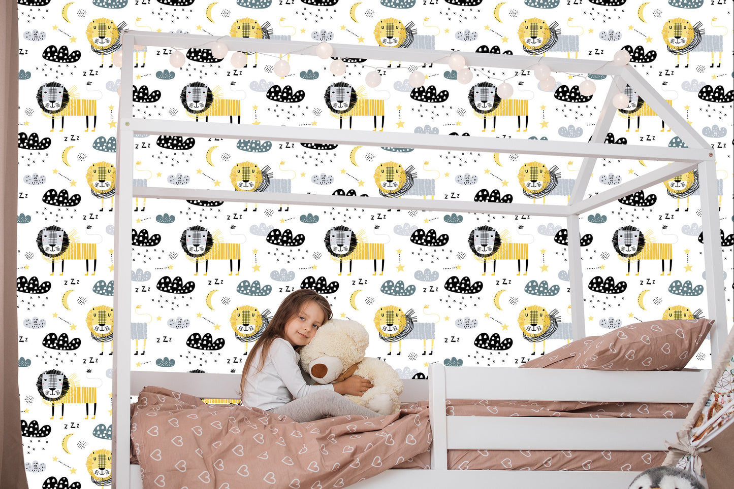 Wallpaper For The Boy Lions Clouds Moons
