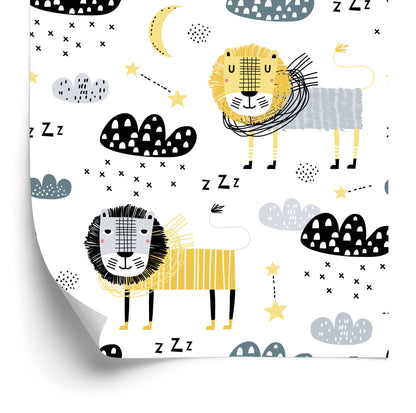 Wallpaper For The Boy Lions Clouds Moons
