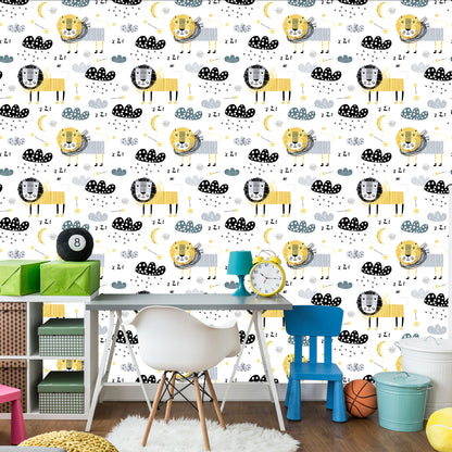 Wallpaper For The Boy Lions Clouds Moons