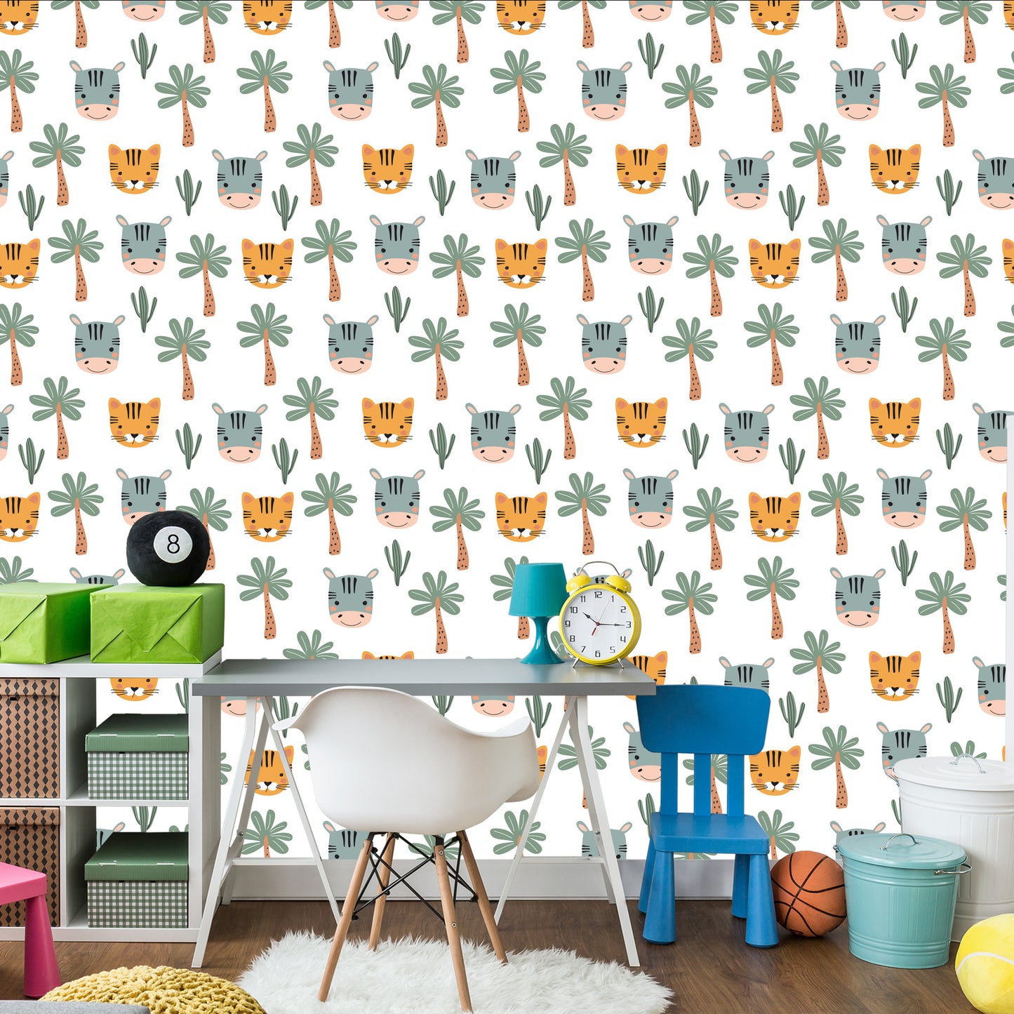 Wallpaper For Boy, Animals, Palm, Cacti, Green