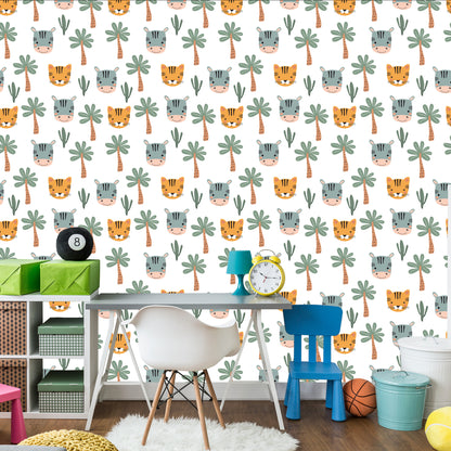 Wallpaper For Boy, Animals, Palm, Cacti, Green