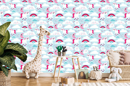 Wallpaper For Girls Unicorns, Clouds, Rainbow