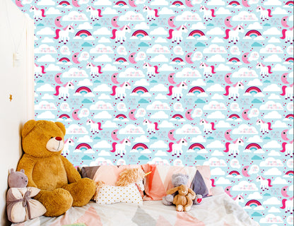 Wallpaper For Girls Unicorns, Clouds, Rainbow
