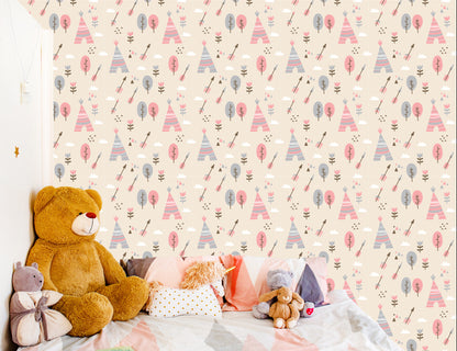 Wallpaper Into The Girl's Room Flowers Tree