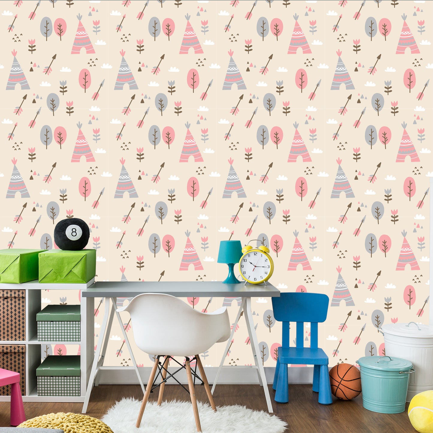 Wallpaper Into The Girl's Room Flowers Tree