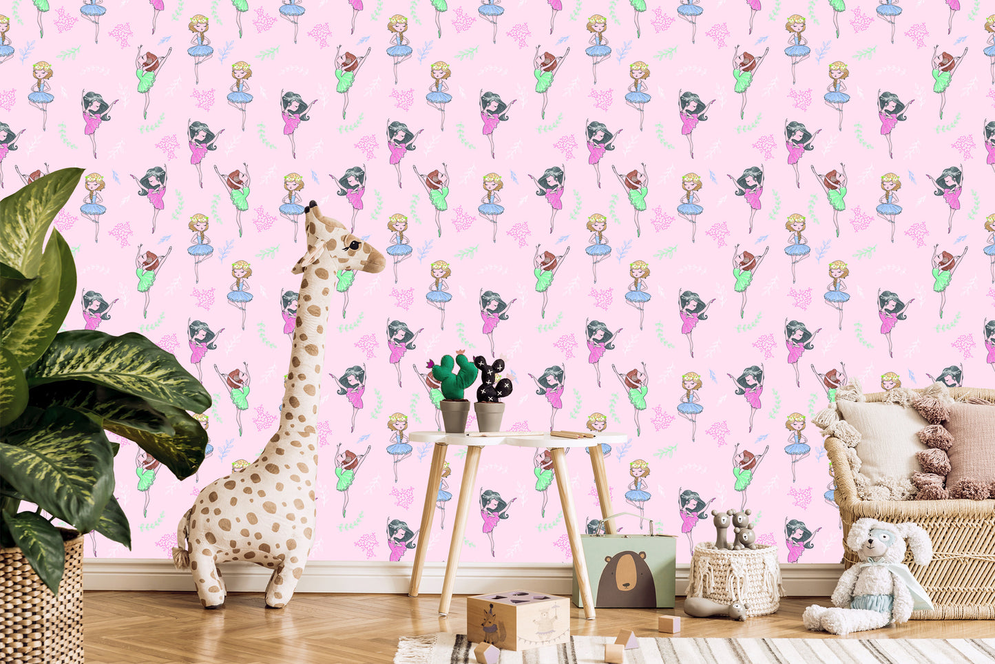 Wallpaper Flowers. Green For Girl Dancer