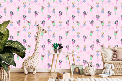 Wallpaper Flowers. Green For Girl Dancer