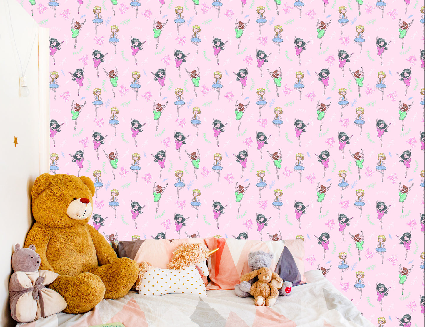 Wallpaper Flowers. Green For Girl Dancer