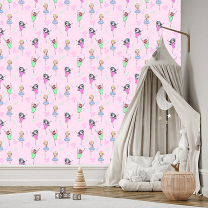 Wallpaper Flowers. Green For Girl Dancer