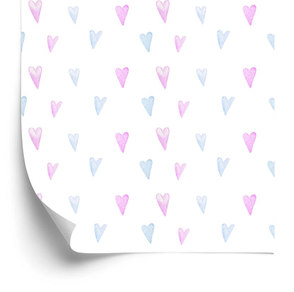 Wallpaper For Girls' Room Little Pastel Hearts