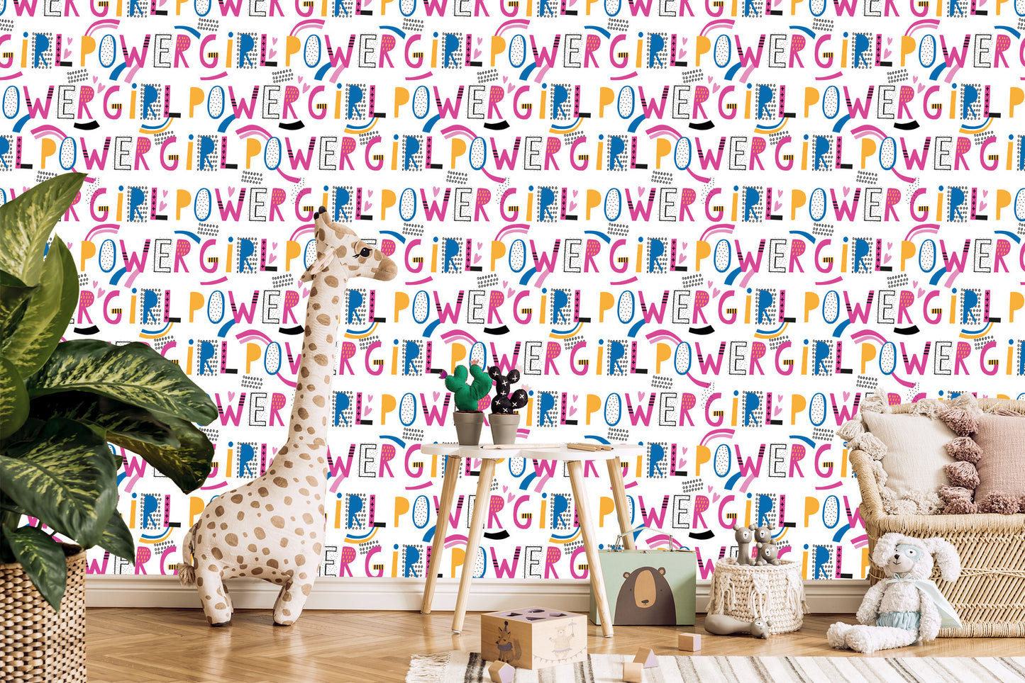 Wallpaper Colorful Girly Inscriptions