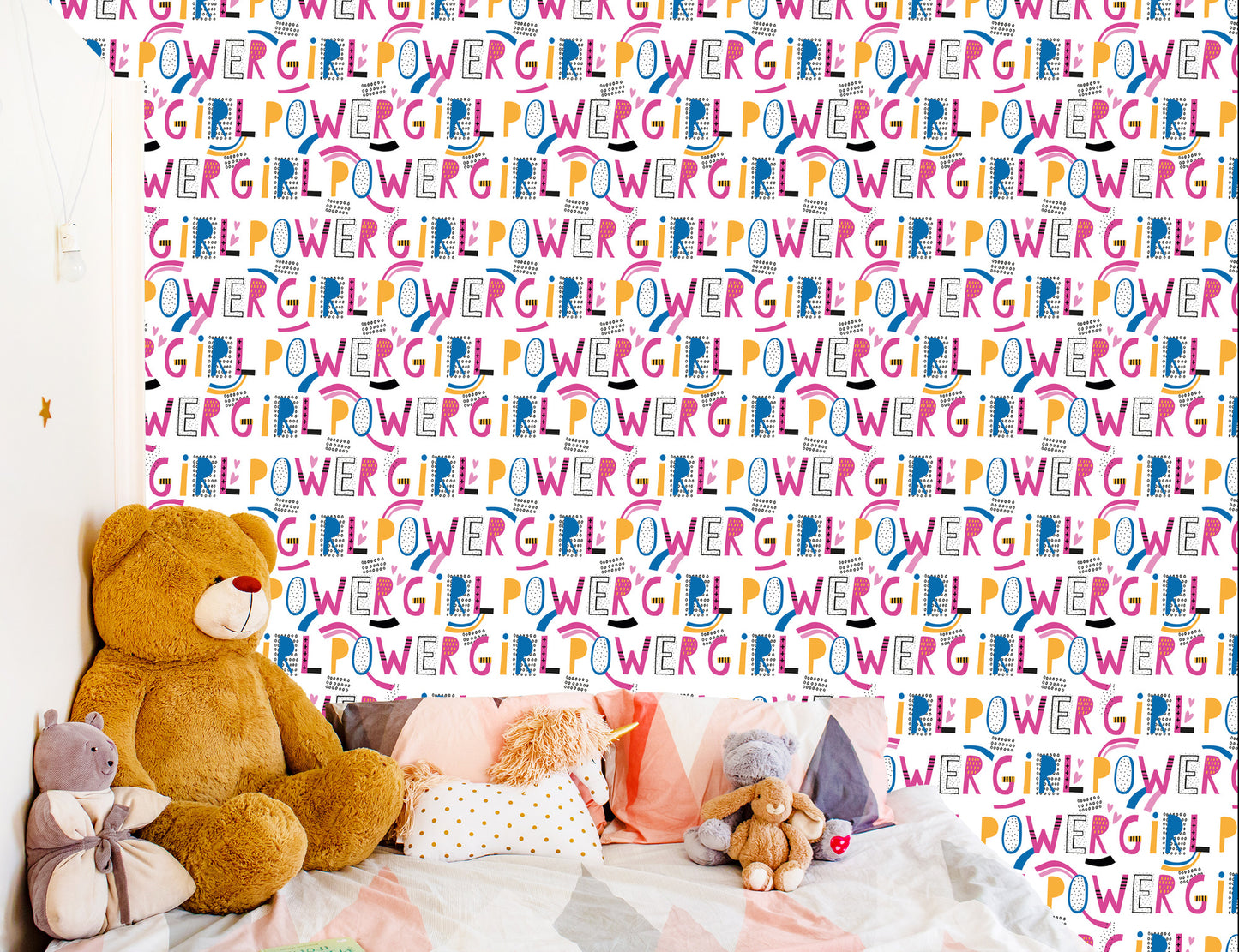 Wallpaper Colorful Girly Inscriptions