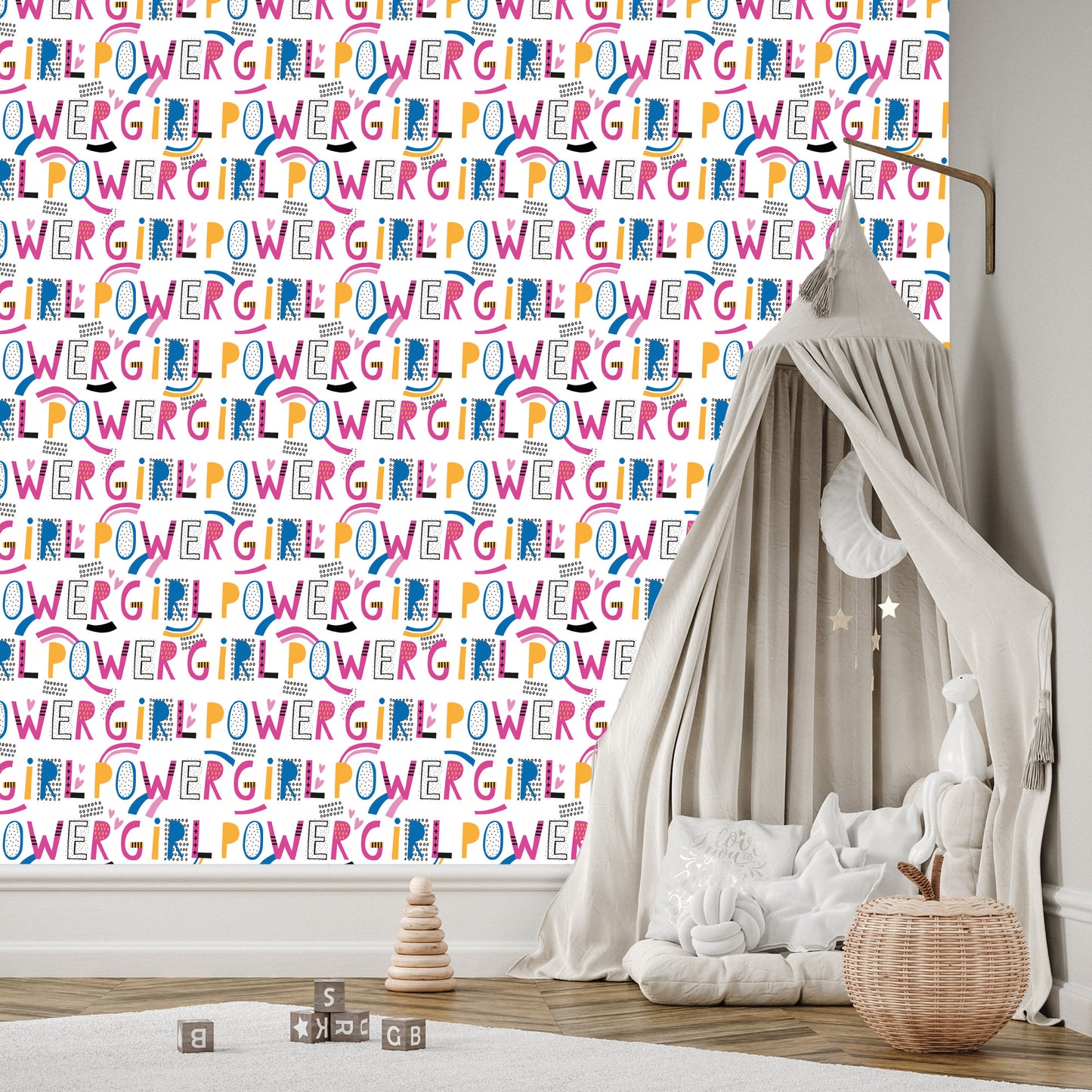 Wallpaper Colorful Girly Inscriptions