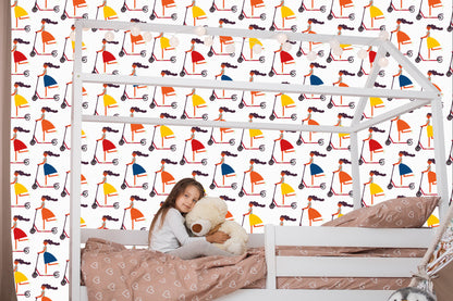 Wallpaper Girls On Scooters
