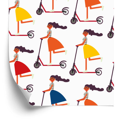 Wallpaper Girls On Scooters