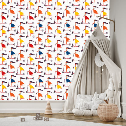 Wallpaper Girls On Scooters