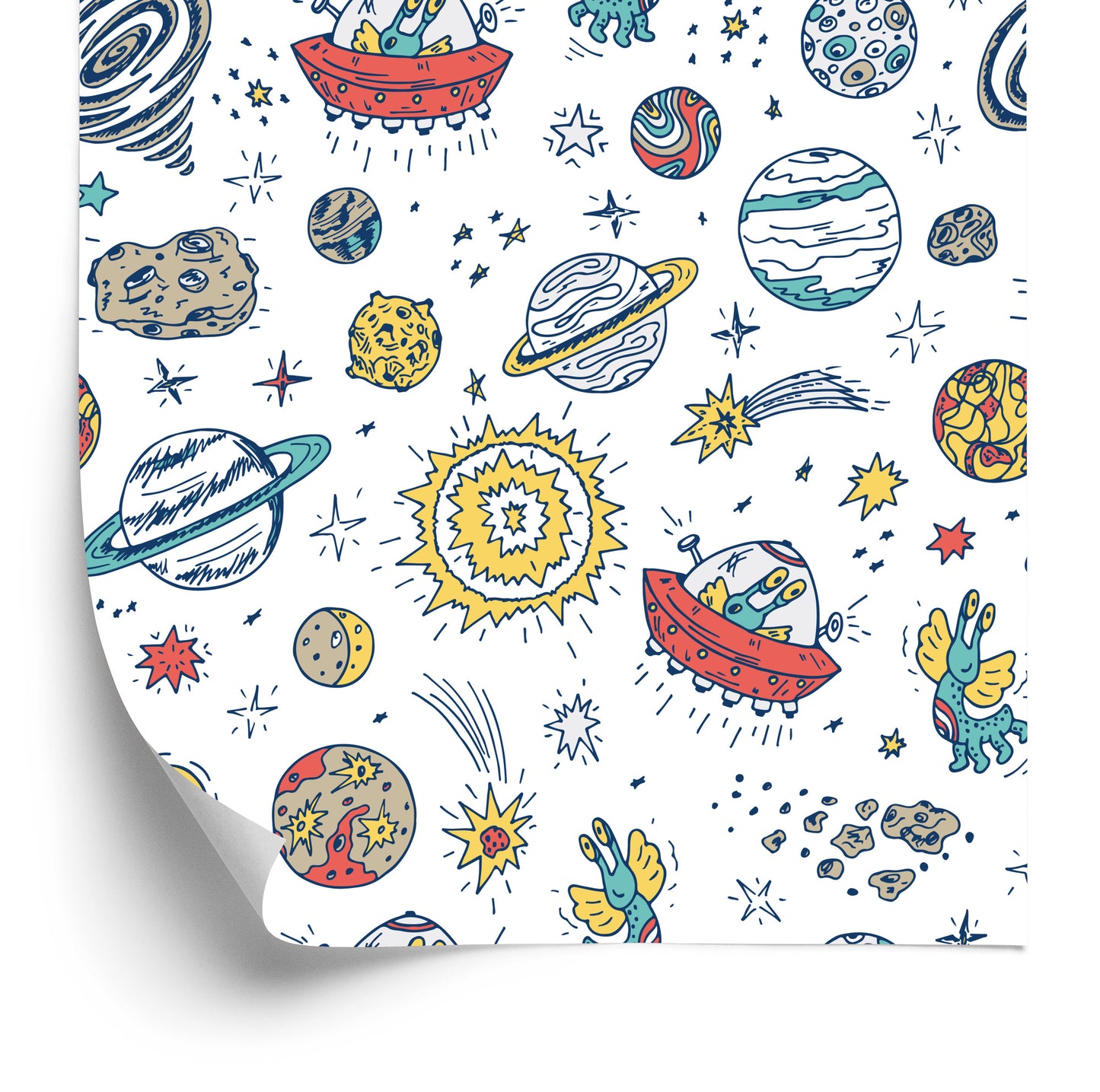 Wallpaper Star Planets And Ufo