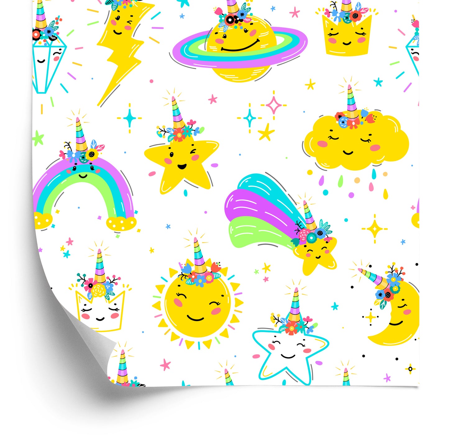 Wallpaper Star Clouds And A Rainbow