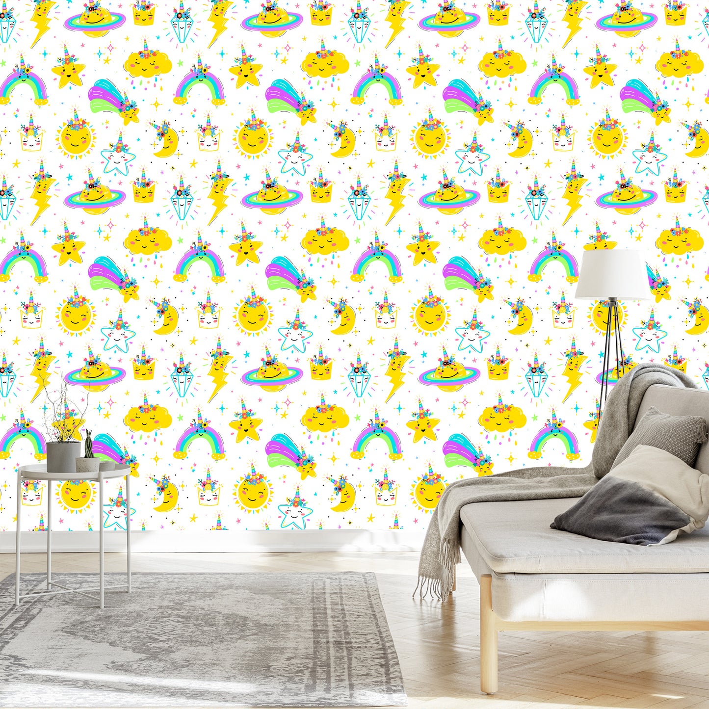 Wallpaper Star Clouds And A Rainbow