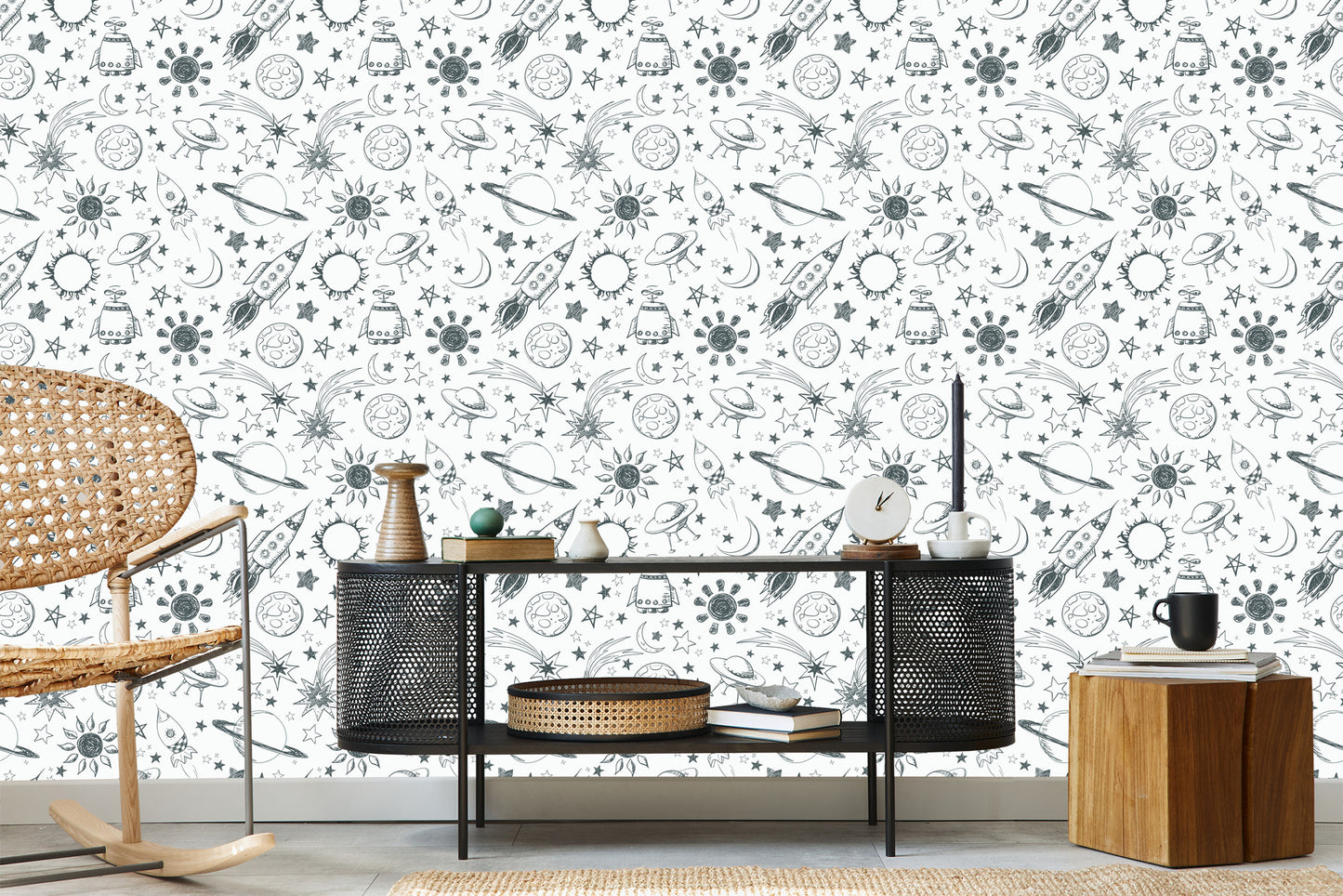 Wallpaper Black And White Galaxy
