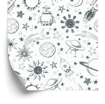 Wallpaper Black And White Galaxy