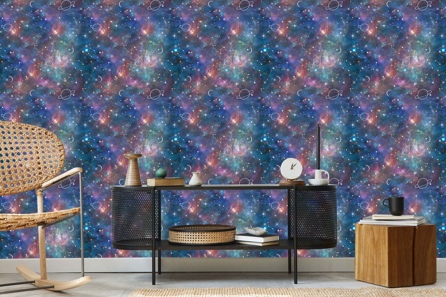 Wallpaper Galaxy And Painted Planets