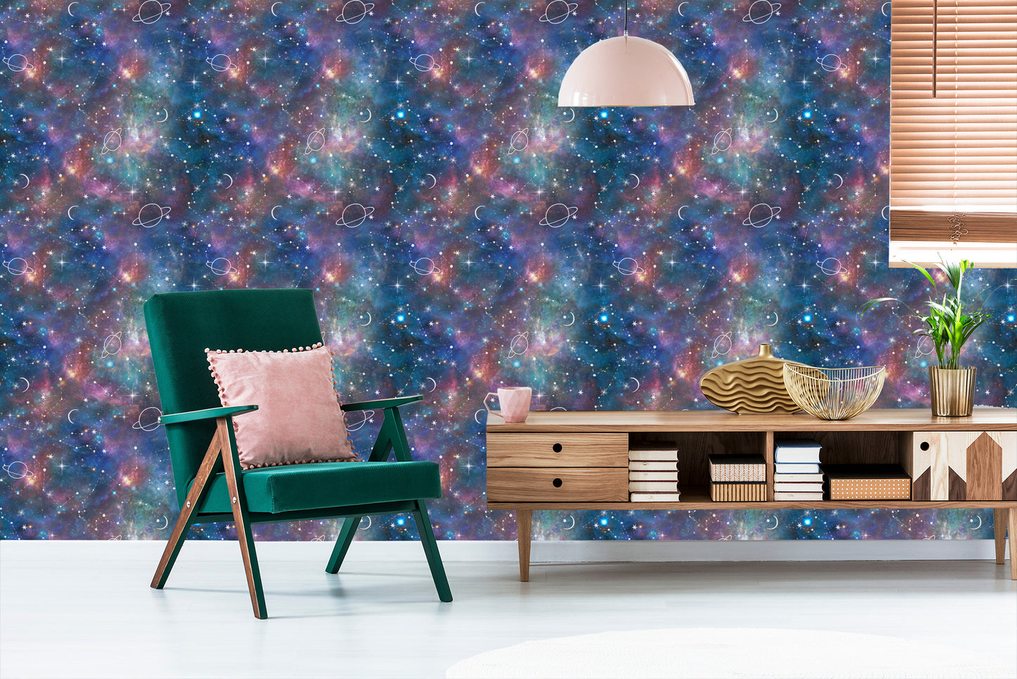 Wallpaper Galaxy And Painted Planets