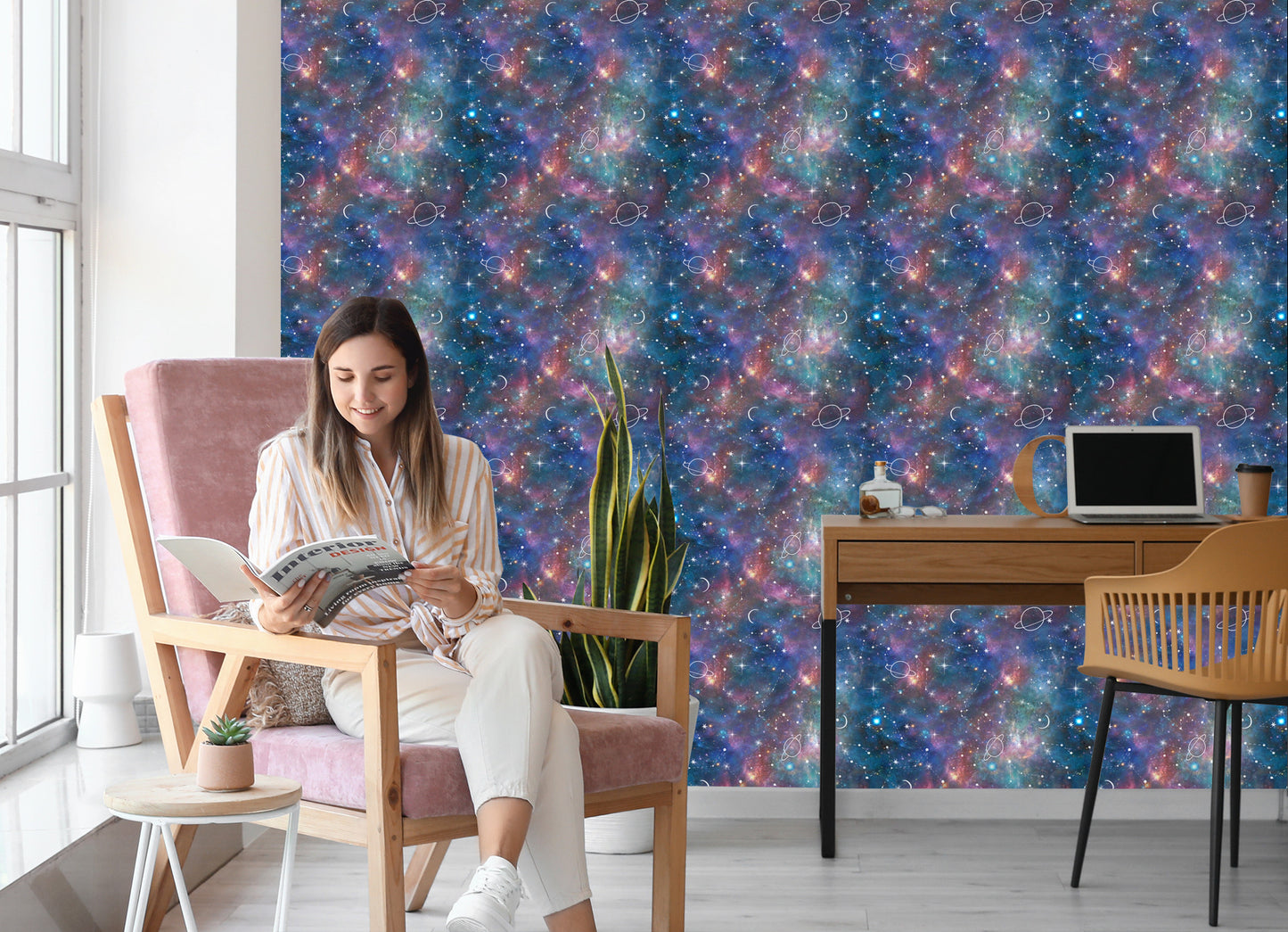Wallpaper Galaxy And Painted Planets
