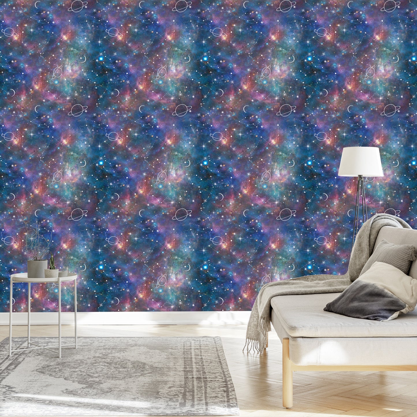 Wallpaper Galaxy And Painted Planets