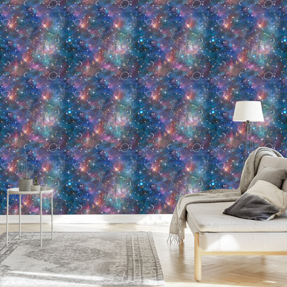 Wallpaper Galaxy And Painted Planets