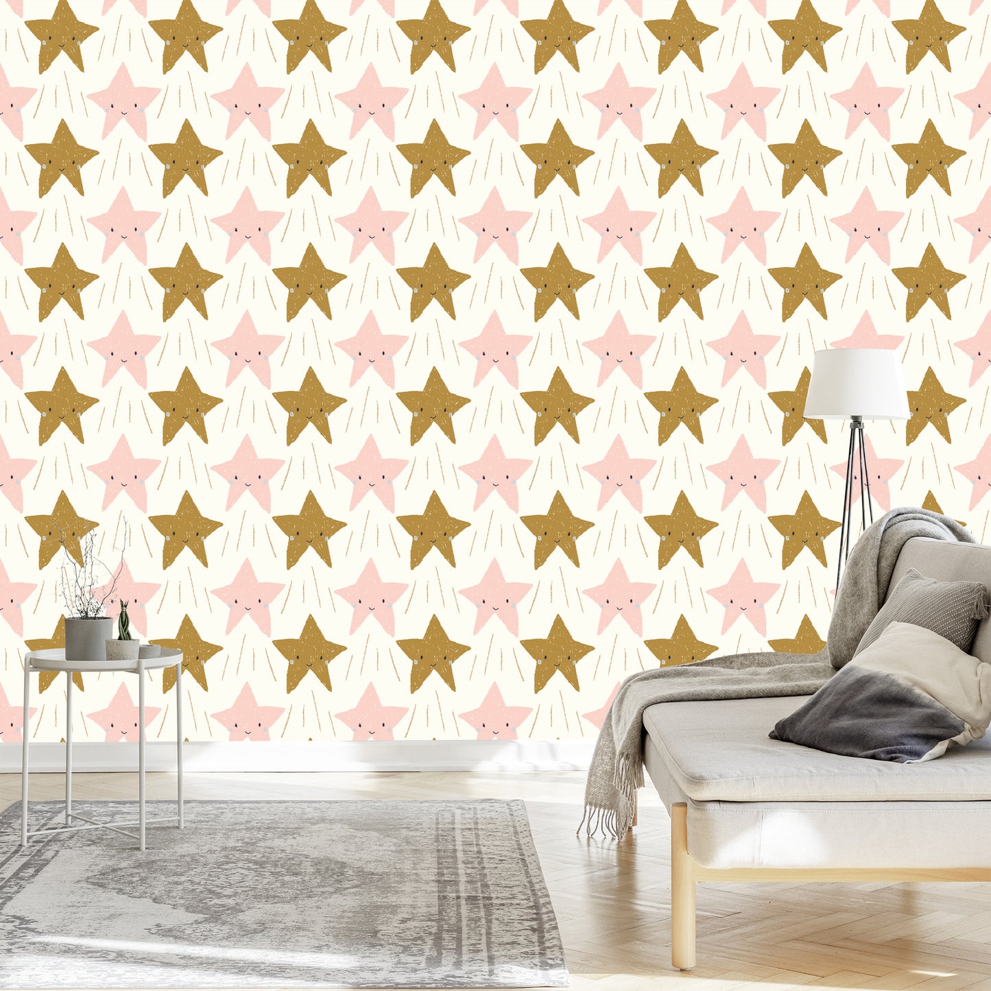 Wallpaper For Children - Cute Smiling Stars