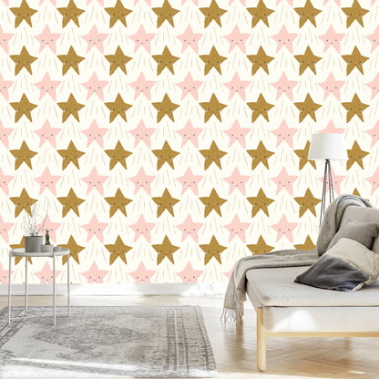 Wallpaper For Children - Cute Smiling Stars