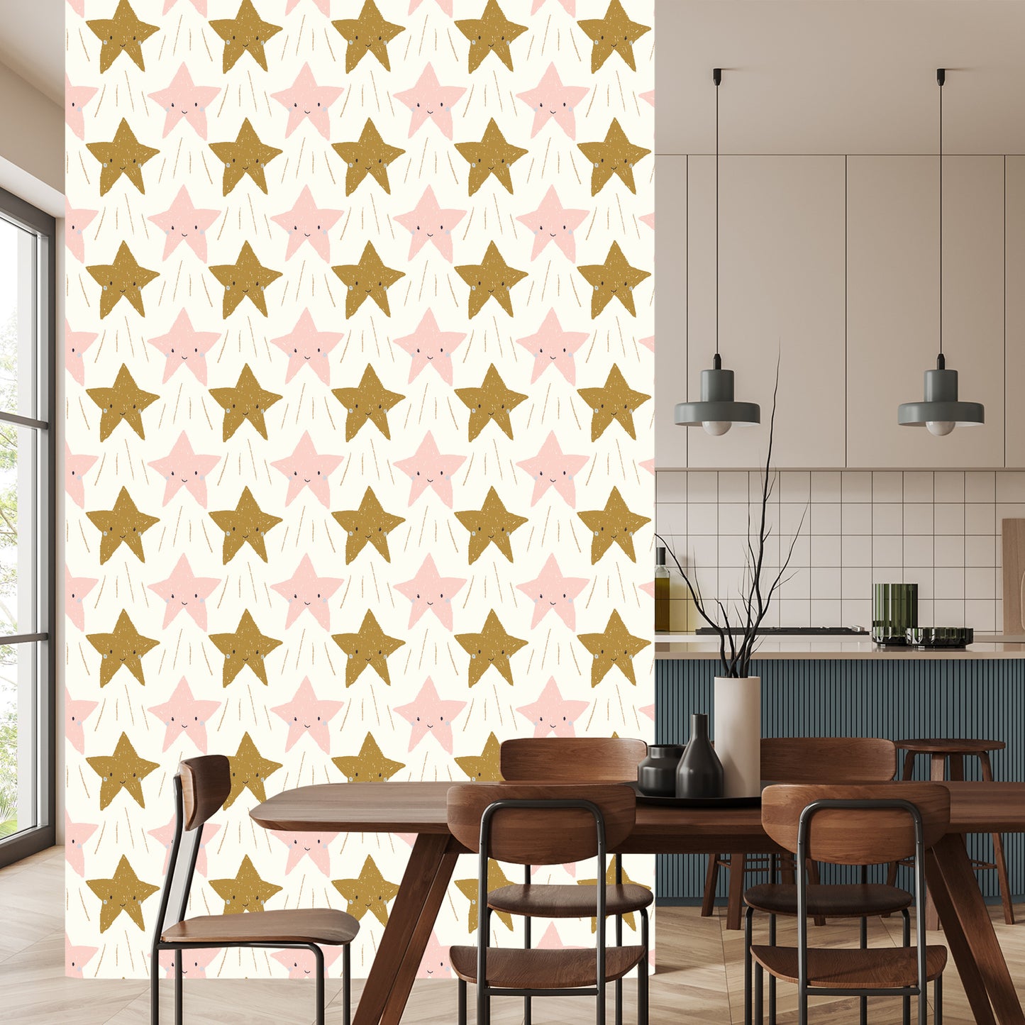 Wallpaper For Children - Cute Smiling Stars