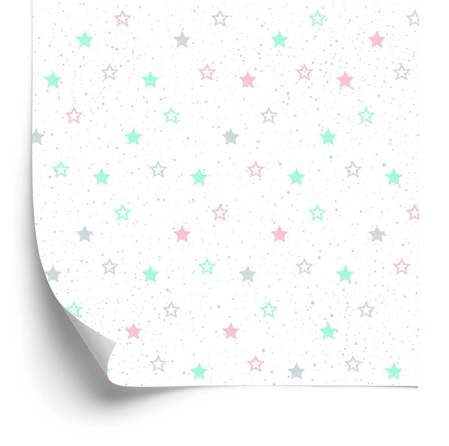 Wallpaper For Children - Stars In Pastel Colors