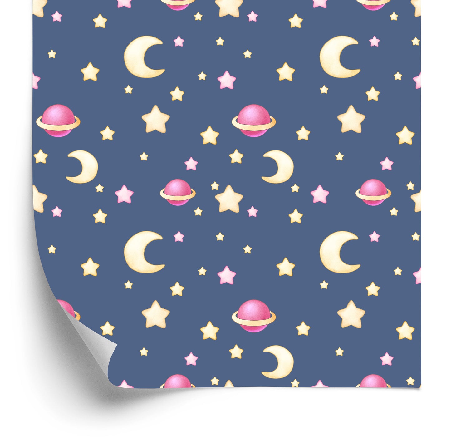 Wallpaper For Children - Stars, Moons And Planets