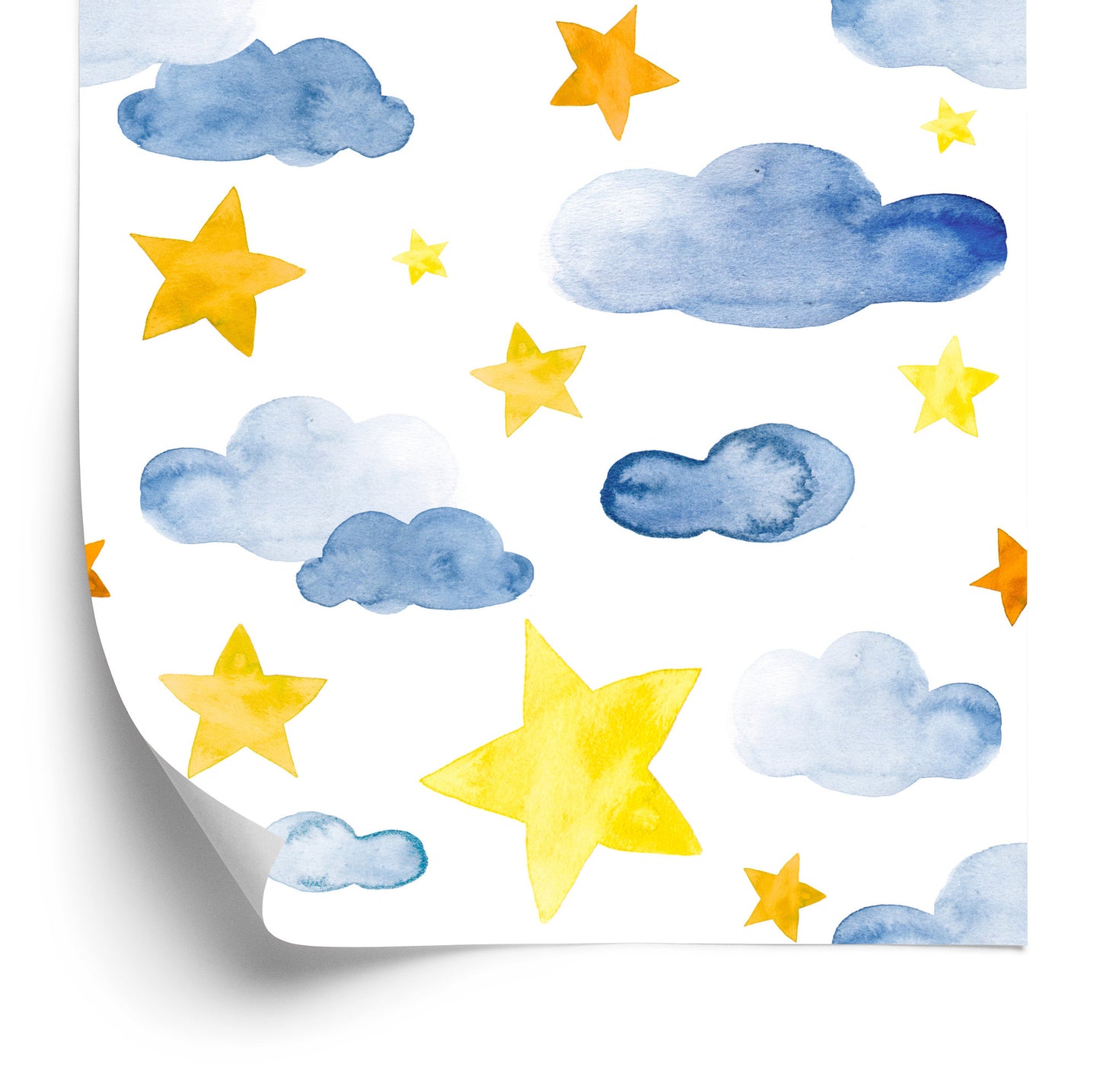 Wallpaper For Children - Stars And Clouds