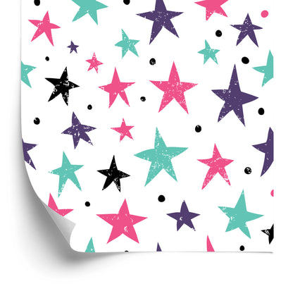 Wallpaper For Children - Colorful Stars And Circles