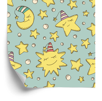 Wallpaper For Children - Stars And Moons