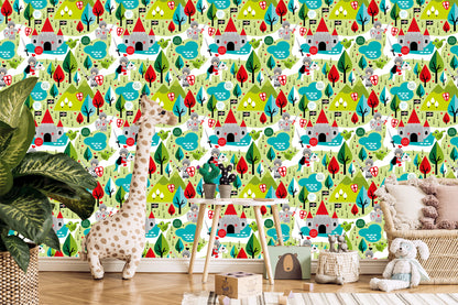 Wallpaper A Fairy-Tale For Children, Knights, Dragons, Trees